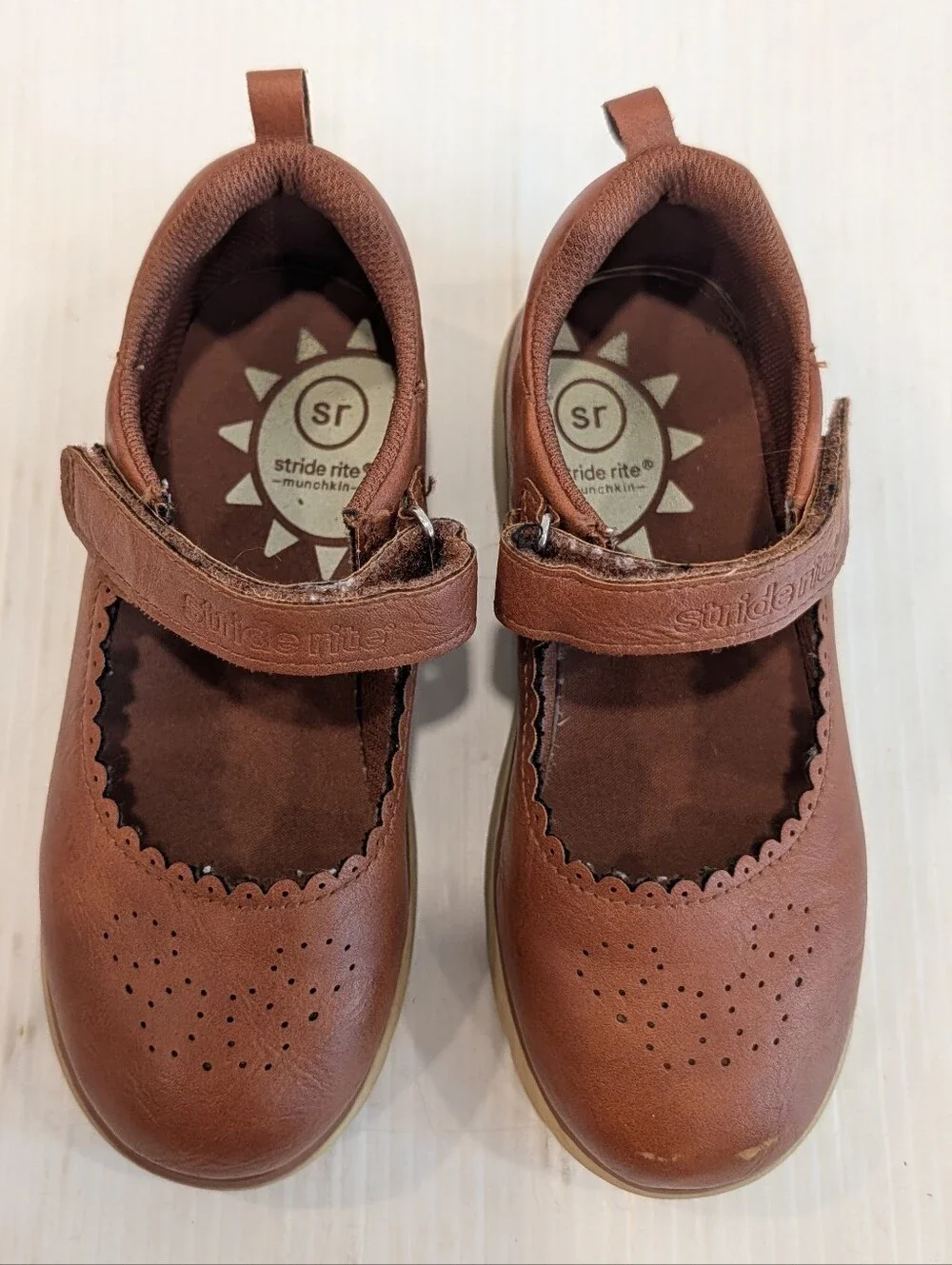 STRIDE RITE Sophia Girls' Brown Mary Jane Strap Shoes Size 12